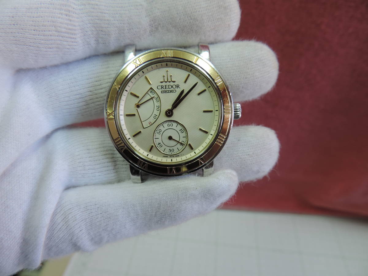 SEIKO CREDOR セイコー クレドール 手巻き パワーリザーブ 18KTベゼル 