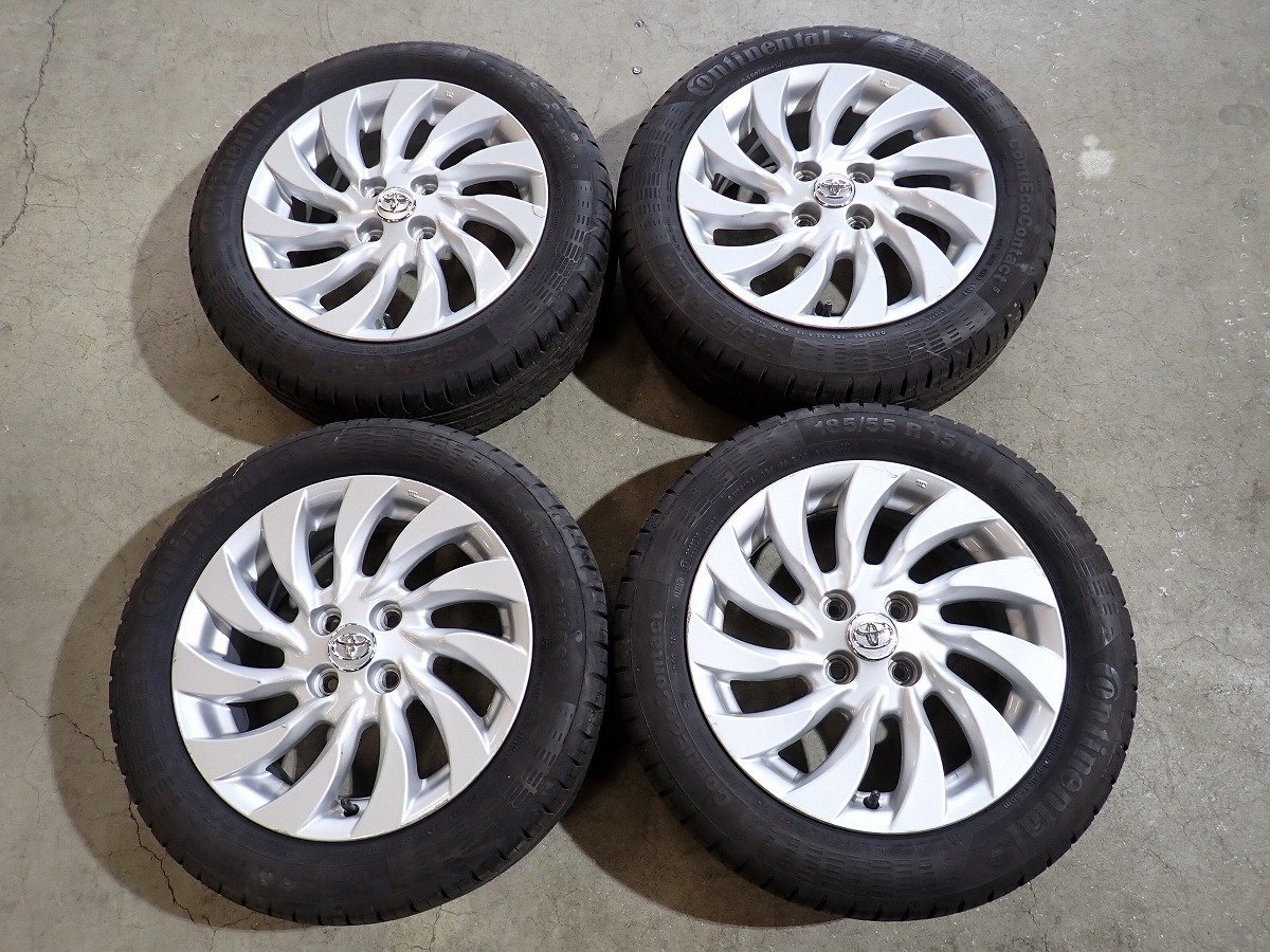 赤字超特価，新作 QR5366 185/55R15 トヨタ純正 bB純正 パッソセッテなどにも コンチネンタル 夏タイヤ付き 15&times;6J 100/4H ET40(ラジアルタイヤ)｜売買されたオークション情報、yahooの商品情報をアーカイブ公開 - オ 4穴