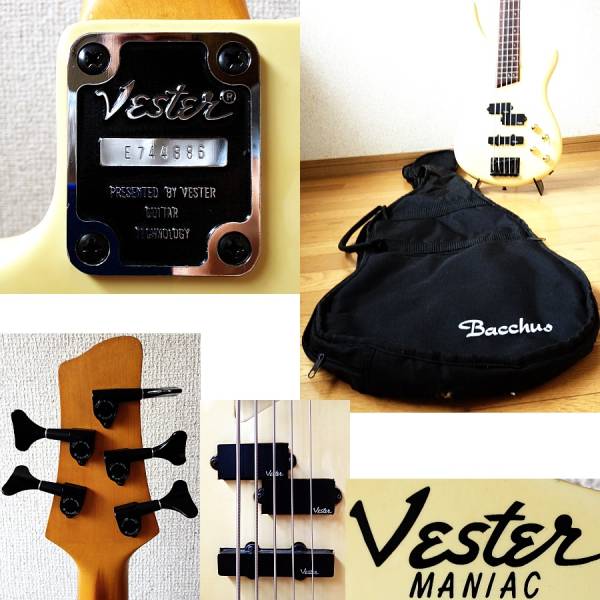 Vester Maniac ベスタ・マニアック 5弦ベース(ノブ、弦他交換 