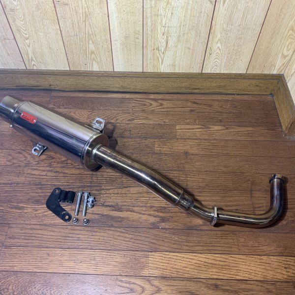 弾丸 GN 125 H GN 125 - 2F 耐熱ブラック ショート 管 マフラー 新品