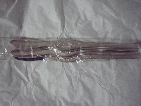 ステンレス製　カニフォーク/カニスプーン　5本　家庭保管品_1