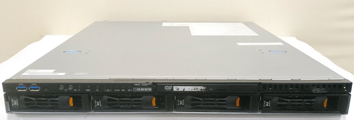 ラックサーバー NEC Express5800/R110h-1 N8100-2322Y/E3-1220 v5/メモリ24GB/HDD300GBx3 SAS/OS無/1U/サーバ S072417 NEC Express5800&frasl;R110h-1 | v5 N8100-2322Y&frasl;E3-1220 NEC、奥行き1&frasl;2の1Uラック型サーバ「Express5800&frasl;i110Ra-1h」を