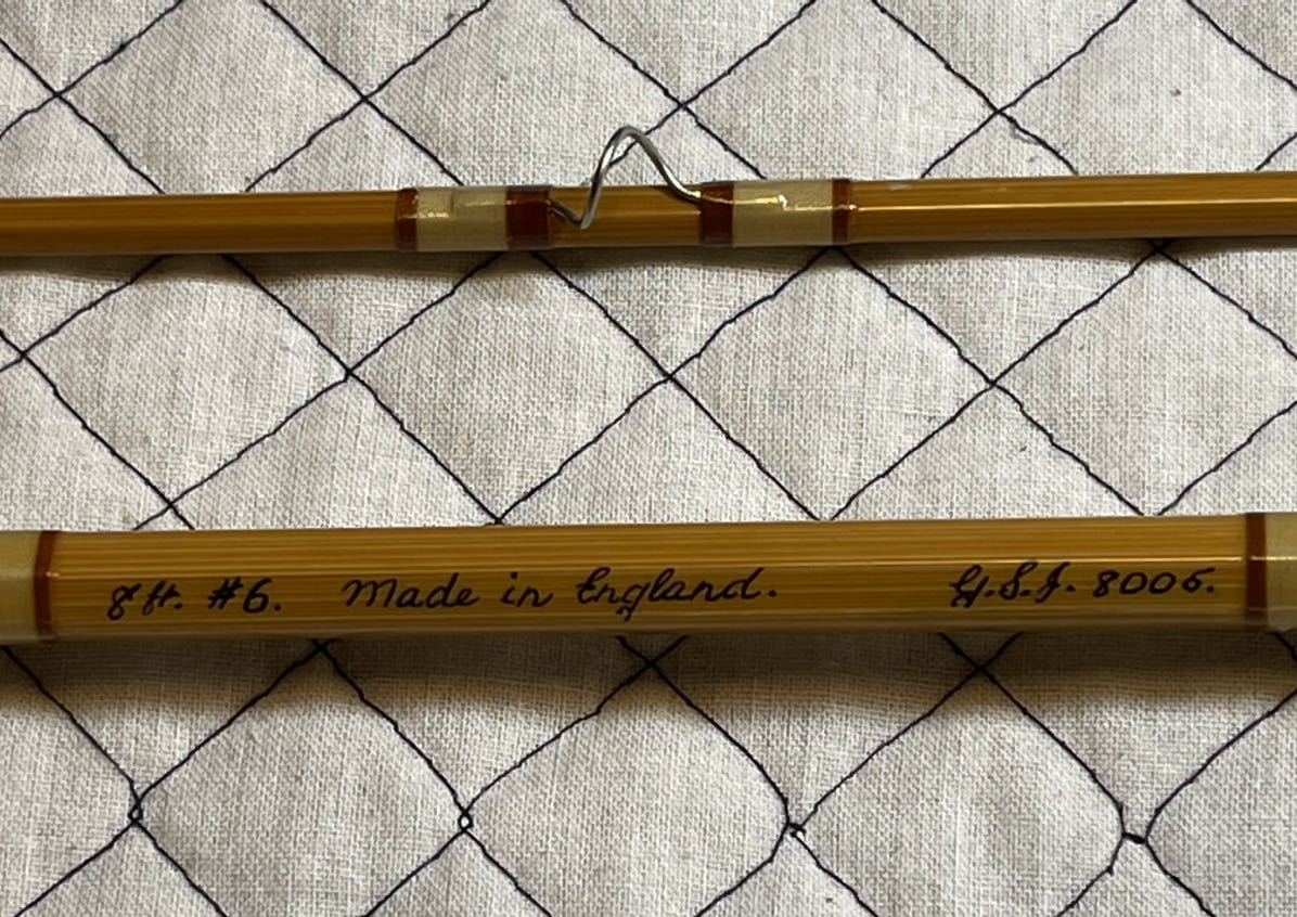 Made in England あしらい パートリッジ バンブーロッド 8ft #4/5