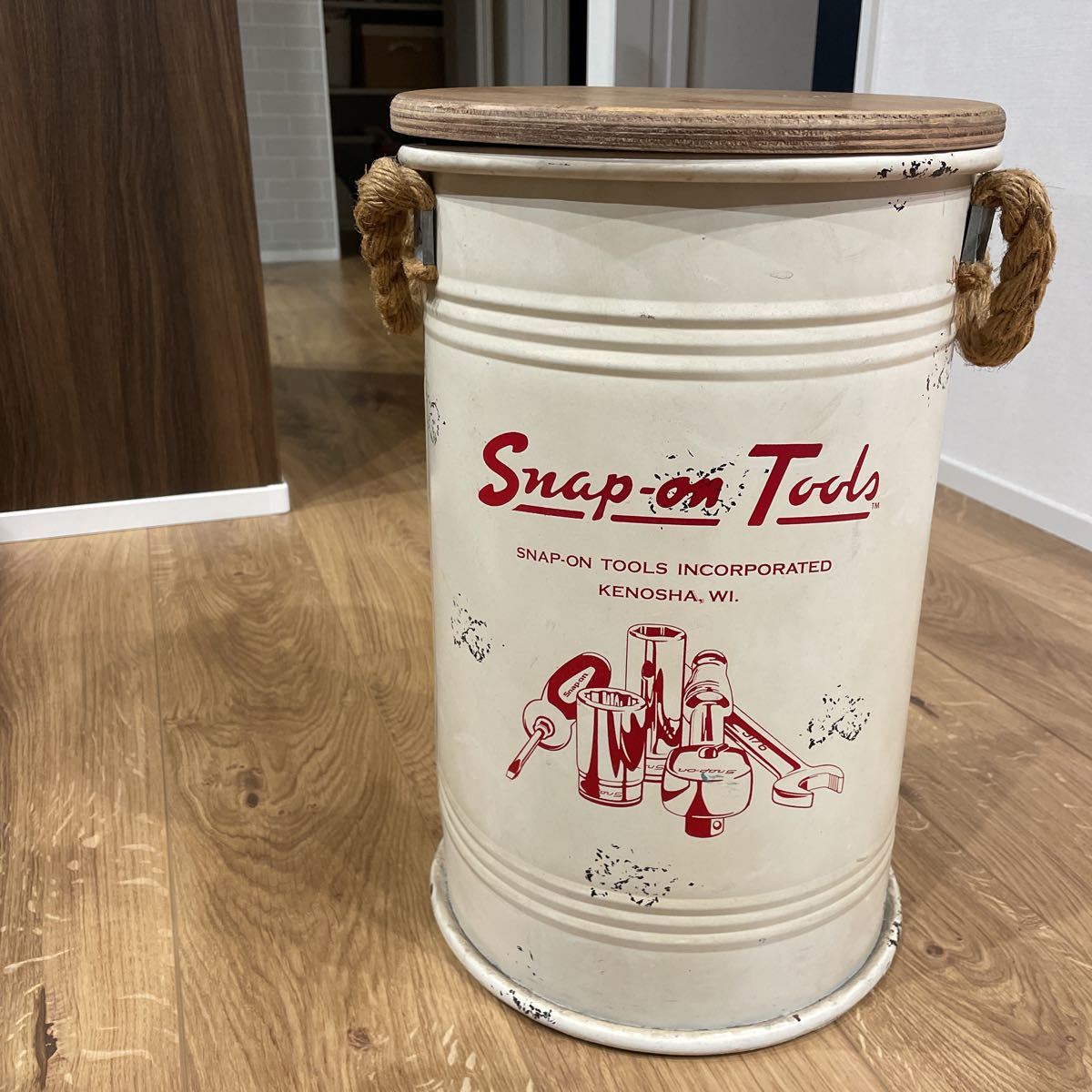 スナップオン 箱 ゴミ箱 椅子 イス 物入れ ツールボックス ドラム缶 