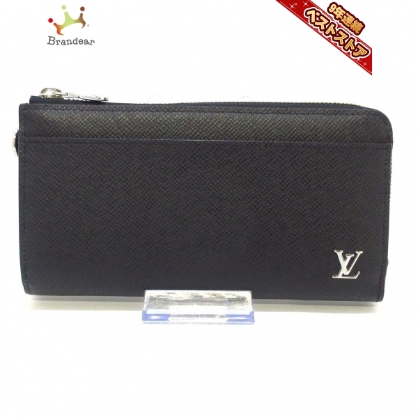 ルイヴィトン LOUIS VUITTON 長財布 M69409 ジッピードラゴンヌ タイガ・レザー（皮革の種類：牛革） ノワール RFID確認済み 美品 財布