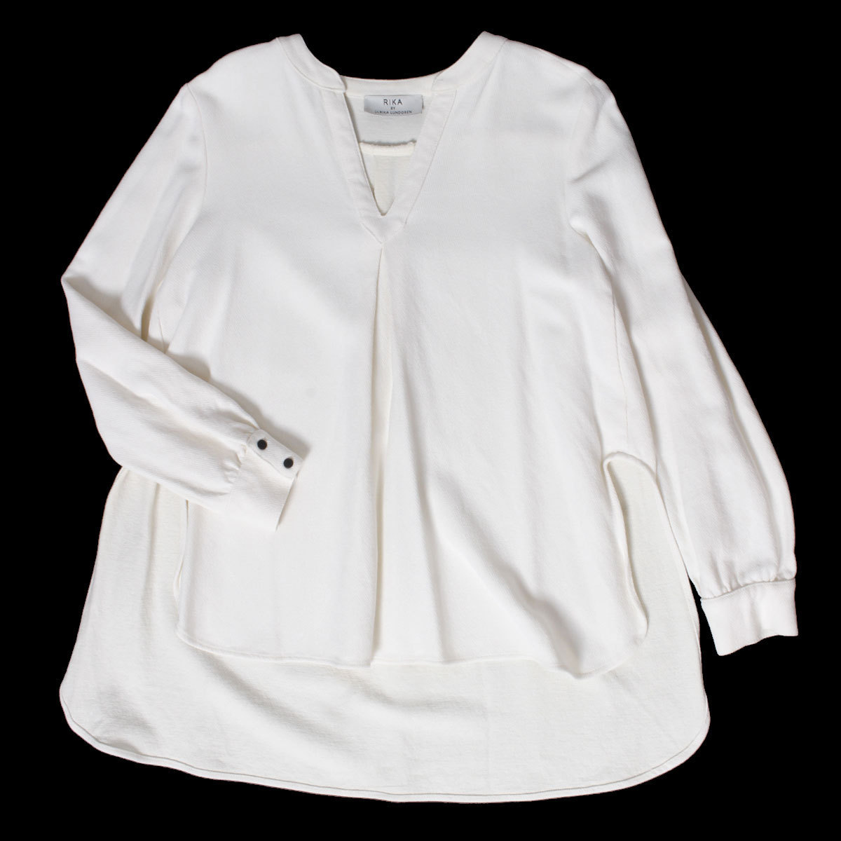 RIKA スリットロングスリーブブラウス sizeXS オフホワイト 449-6110652 リカ