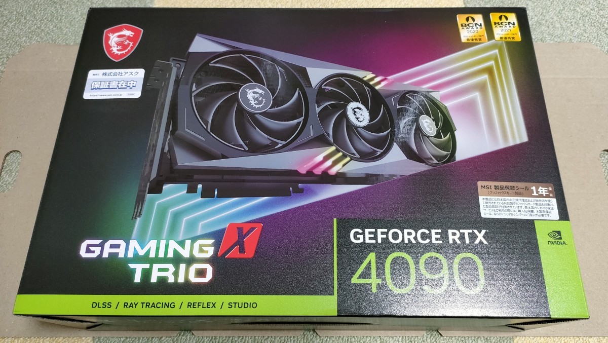 動作確認済み] MSI / GeForce RTX 4090 GAMING X TRIO 24G [未使用に 