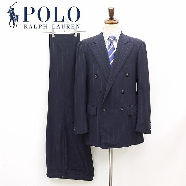 ◇POLO RALPH LAUREN ポロ ラルフローレン ストライプ柄 ダブル スーツ