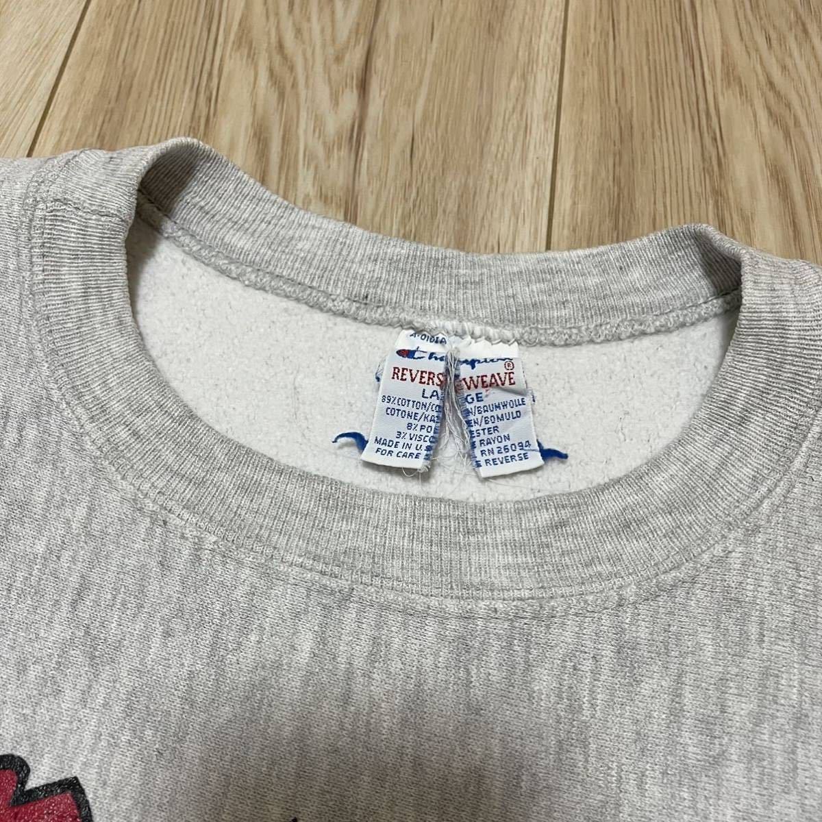コ*ー様 激レア Reverse Weave リブライン 珍ピオン グレー×ネイ 1円〜多数 珍ピオン 目付きOhio state 1990年代 USA製 vintage