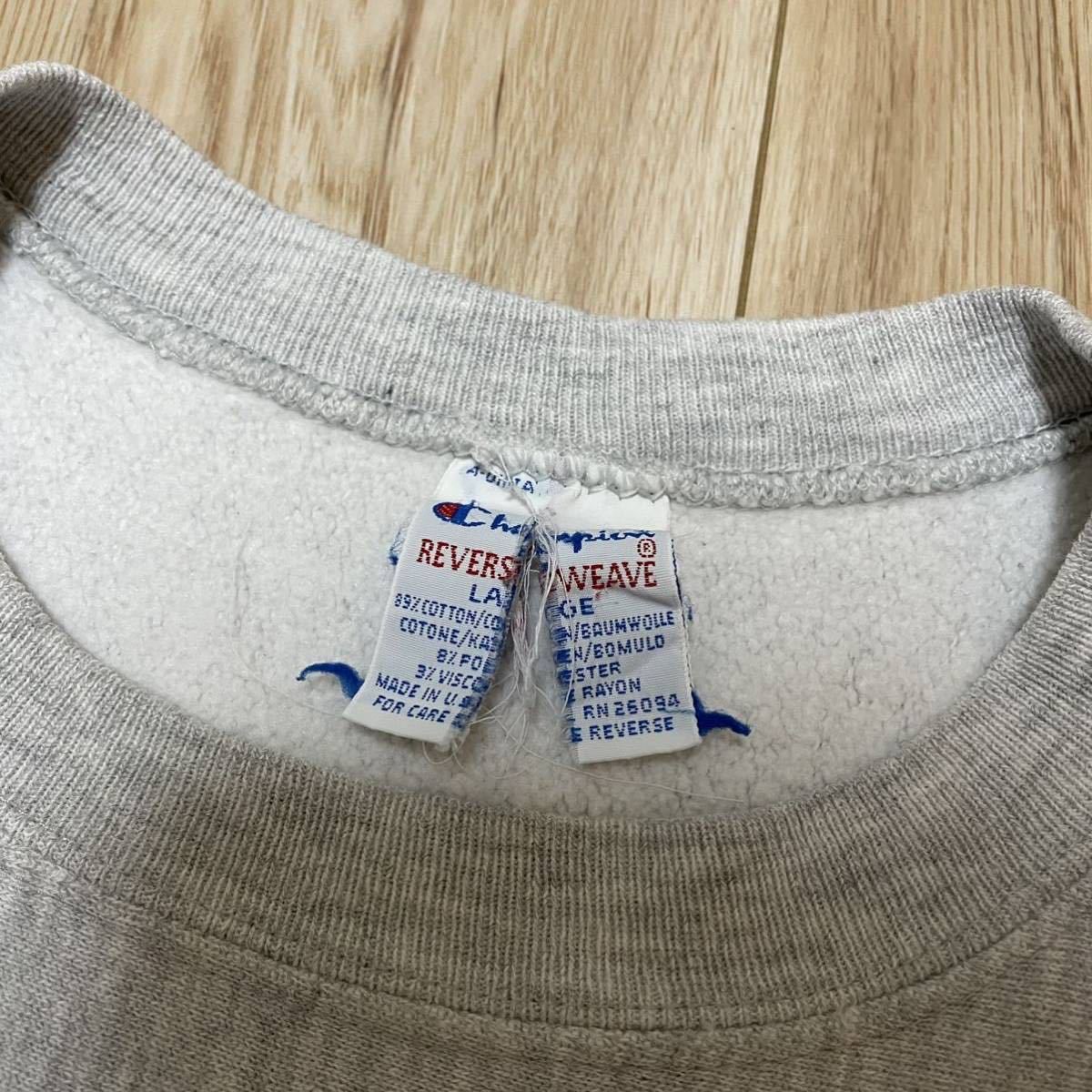 コ*ー様 激レア Reverse Weave リブライン 珍ピオン グレー×ネイ 1円〜多数 珍ピオン 目付きOhio state 1990年代 USA製 vintage