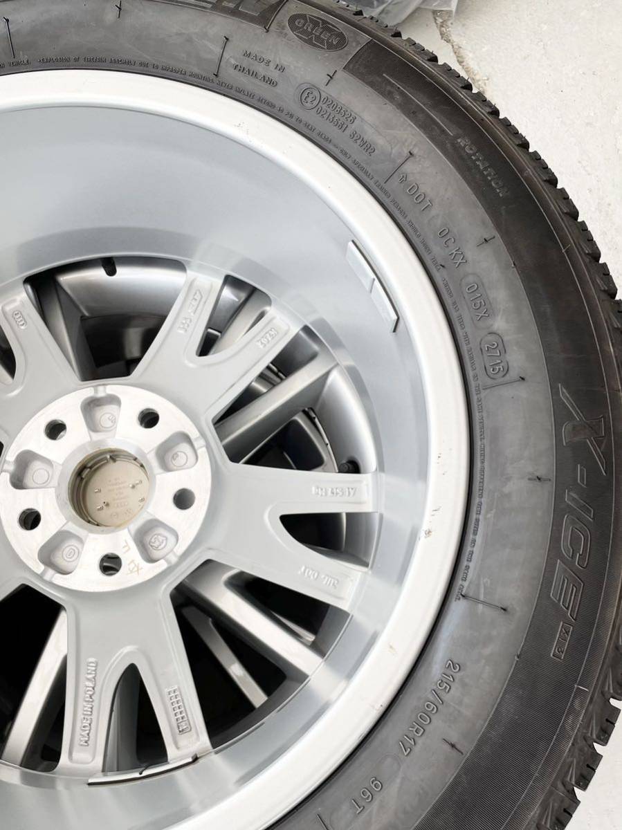 良品☆ アウディ 8U型 17in E-6.5J×17H2 ET33 ミシュラン X-ICE XI3 215/60R17 タイヤ ホイール 4本 B1