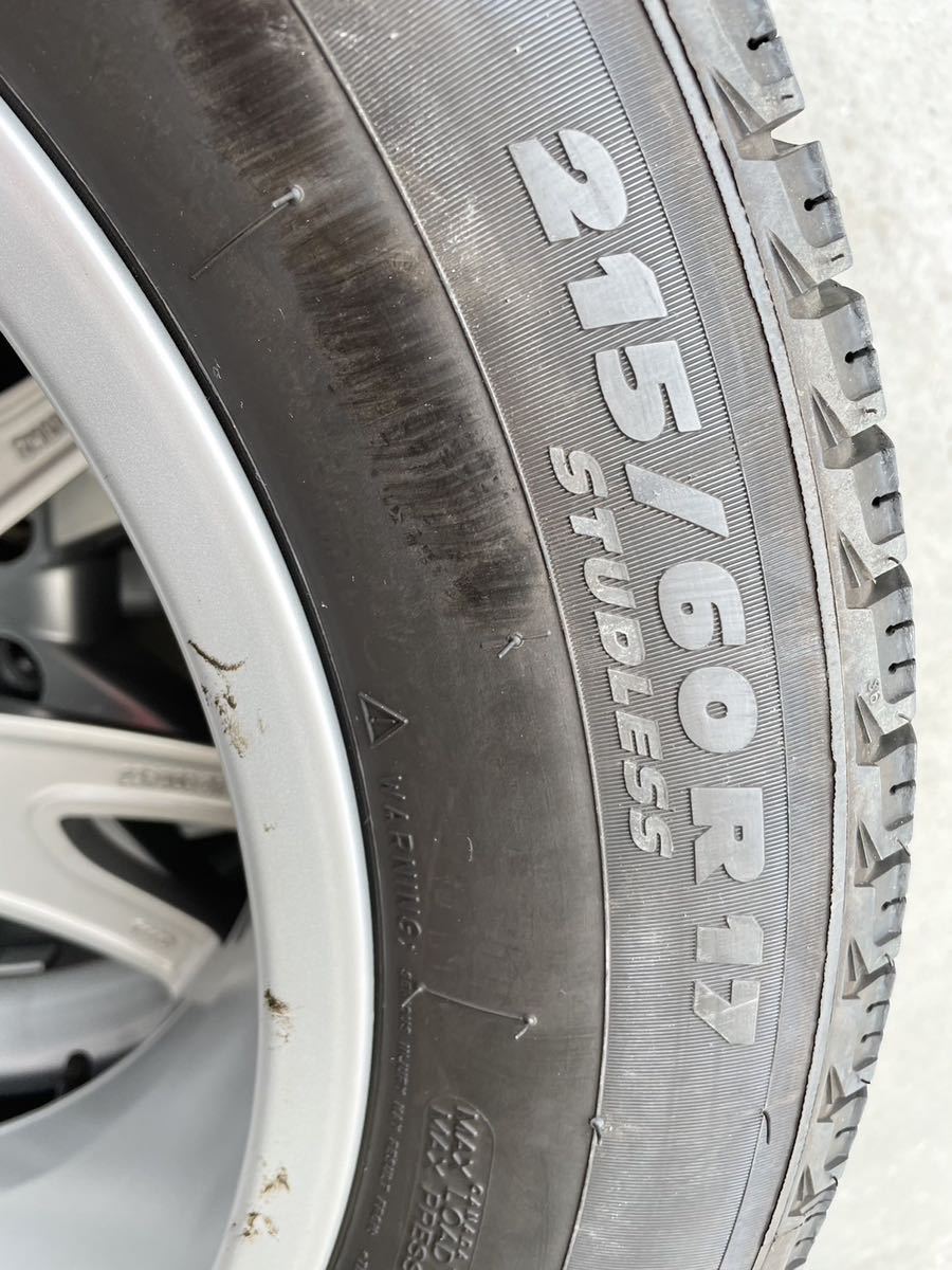 良品☆ アウディ 8U型 17in E-6.5J×17H2 ET33 ミシュラン X-ICE XI3 215/60R17 タイヤ ホイール 4本 B1