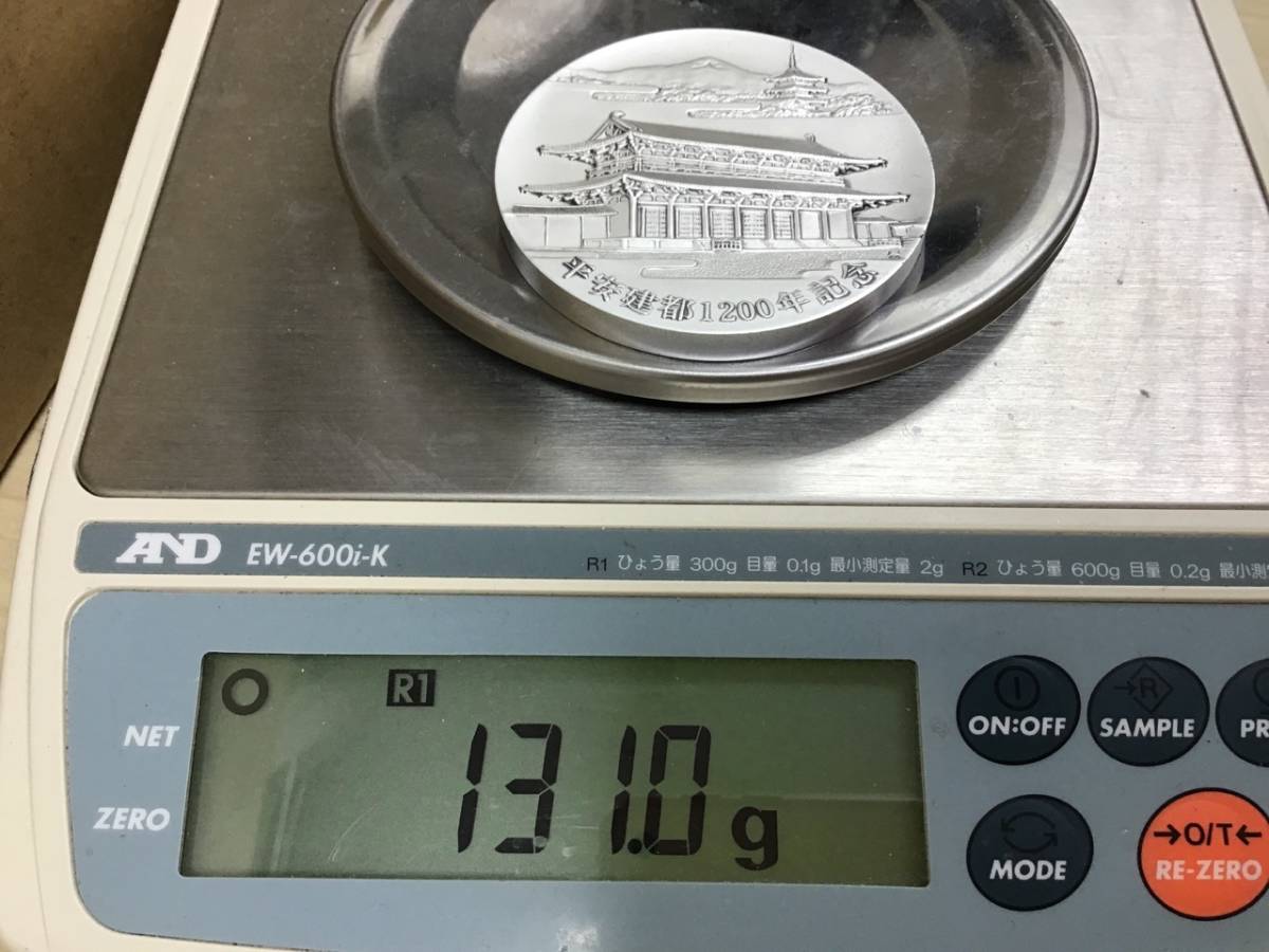 純銀 平安建都1200年記念 平成6年 京都1200 メダル 約132g