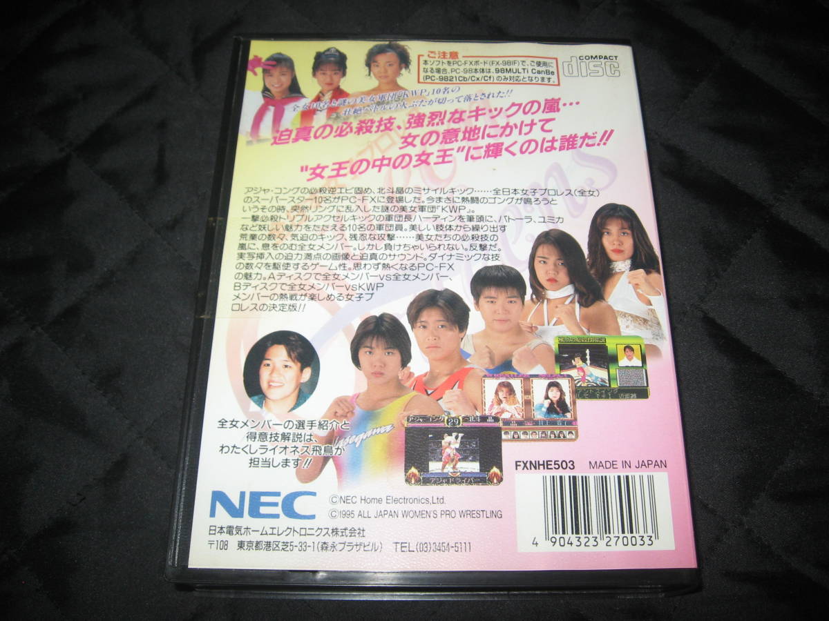 NEC PC-FXソフト（ジャンク扱い） NEC 全日本女子プロレス クイーン
