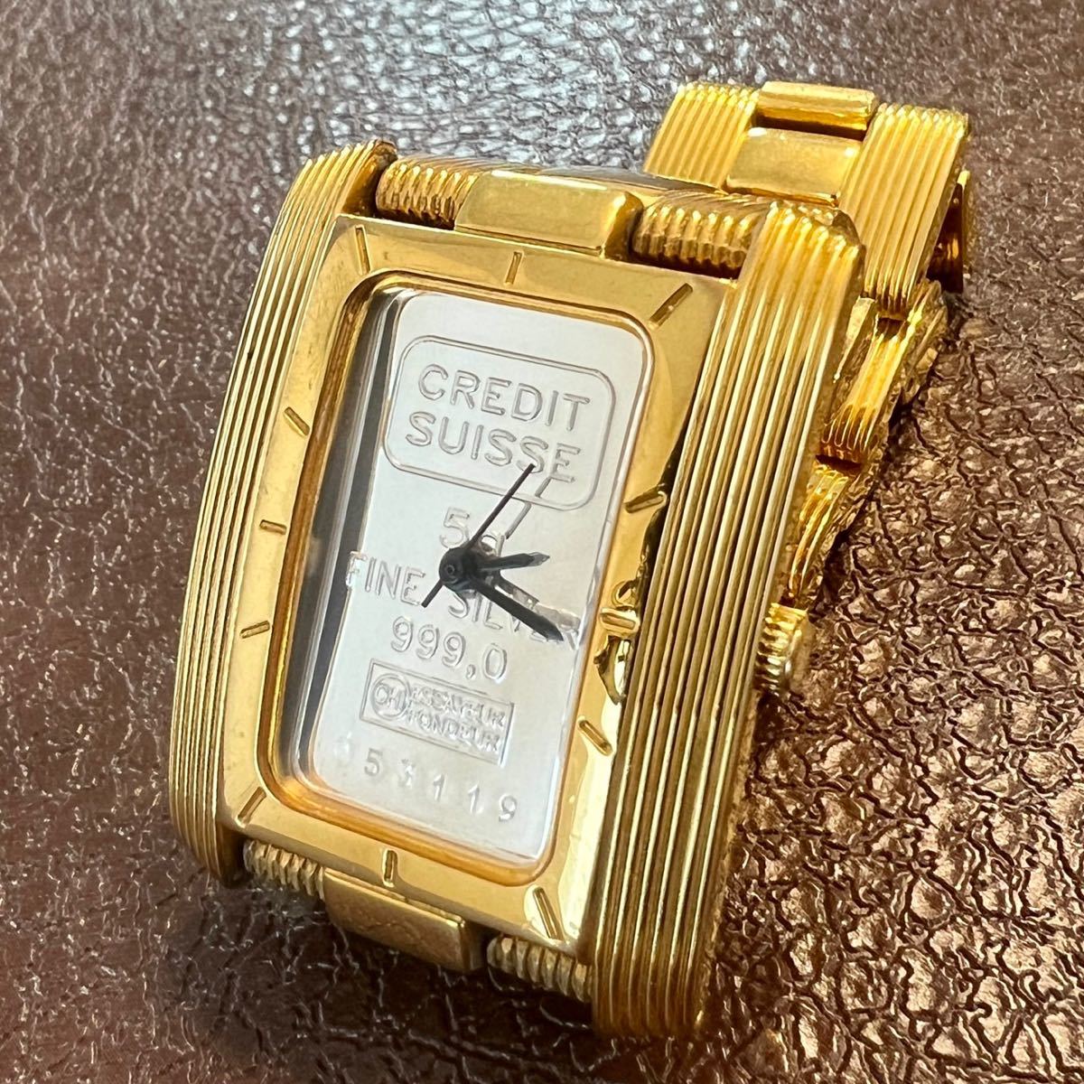 C3-321) CREDIT SUISSE INGOT WATCH シルバーインゴット5g文字盤