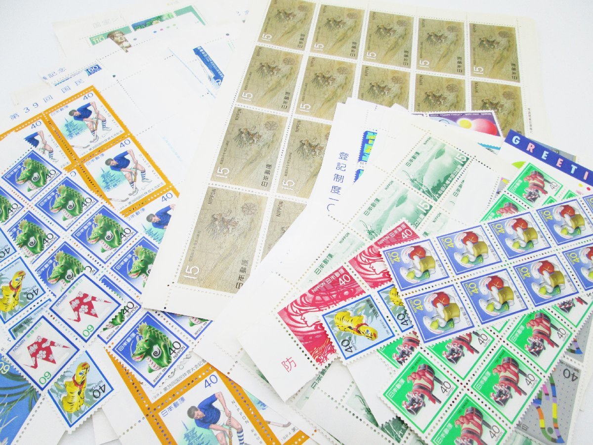 □【未使用品】切手 バラ & シート まとめ セット 額面37，635円分□/A
