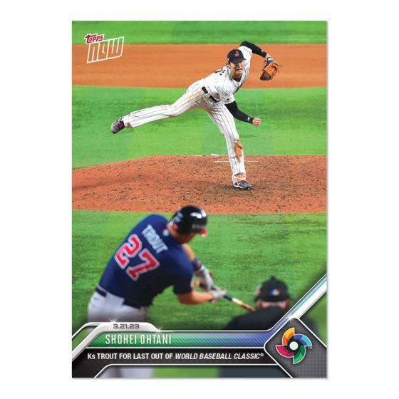 お得，送料無料 限定品 【大谷翔平 マイクトラウト】奪三振&優勝 Topps now