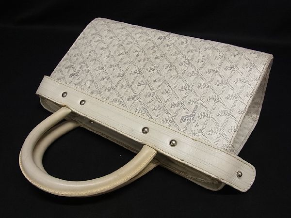 1円 GOYARD ゴヤール ジャージーPM ヘリンボーン PVC ハンドバッグ 