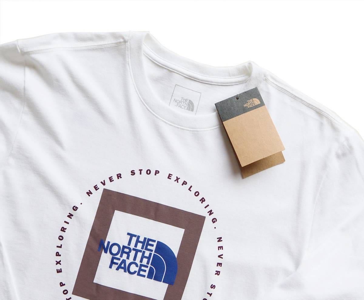 新品未着用 ザ・ノースフェイス正規品 ノースフェイス M 日本Lサイズ前後（US FACE（Tシャツ(半袖&frasl;袖なし)）のフリマアイテム一覧 新品未着用　ザ・ノースフェイス正規品　日本L前後（US M）　ボックスロングTシャツ　白　長袖　ジーンズやウィンドブレーカーにも