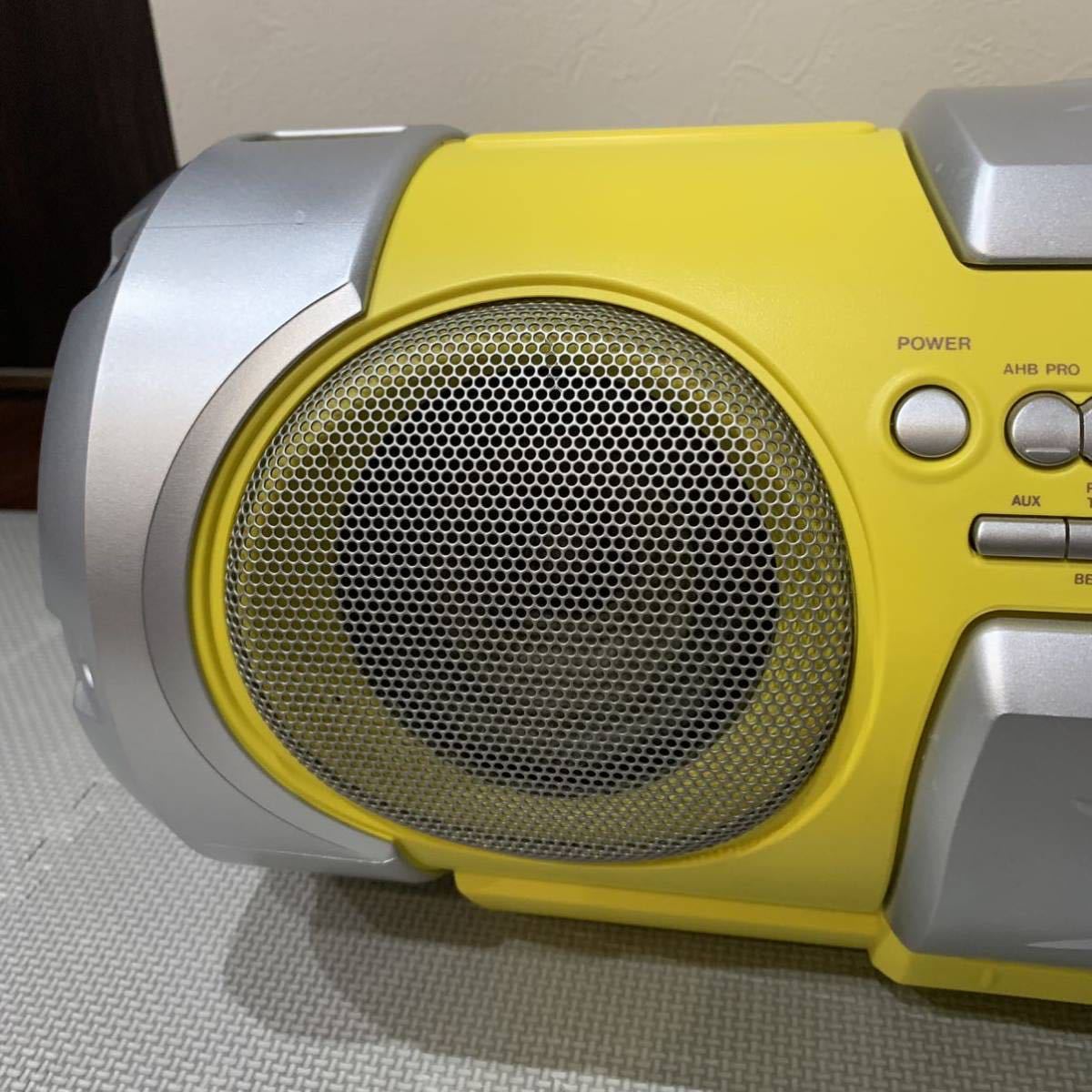 美品Victor CDラジカセ RV-X55 ビクター ドラムカン イエロー 2000年製