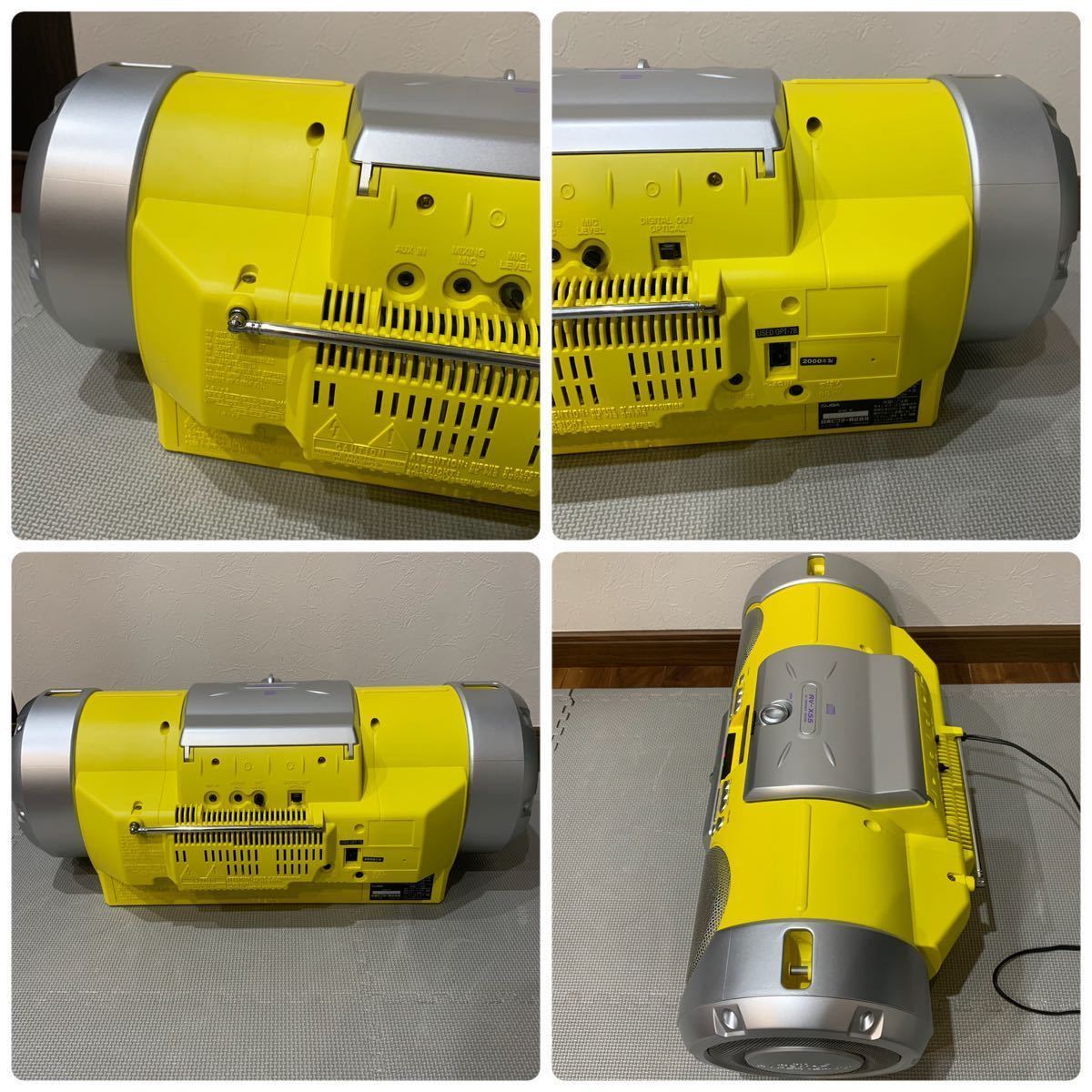 美品Victor CDラジカセ RV-X55 ビクター ドラムカン イエロー 2000年製
