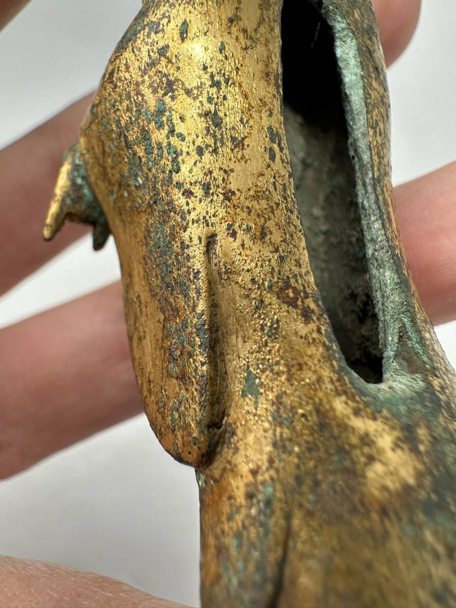 時代物 旧家整理品 金銅仏立像 古物保証 台座付（古銅 李朝 朝鮮 仏教