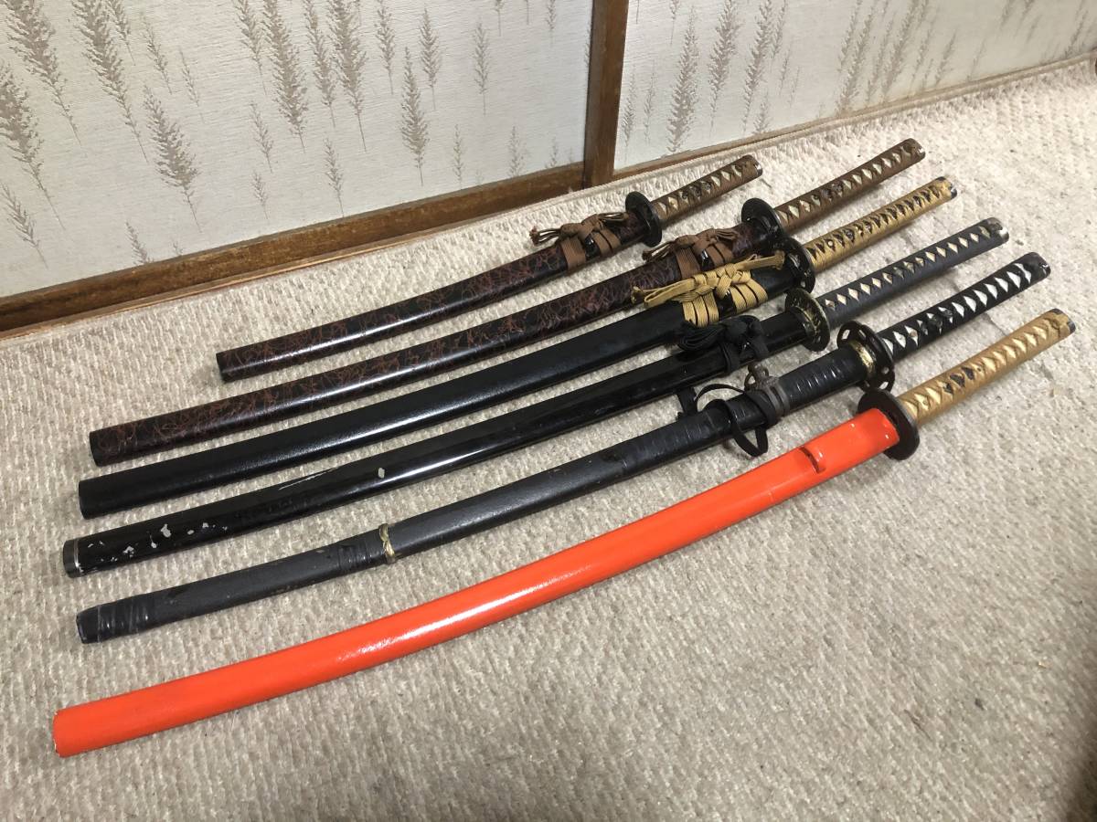 【模造刀】日本刀模造刀 6本セット 鑑賞用/小道具/コレクション/コスプレ/インテリア