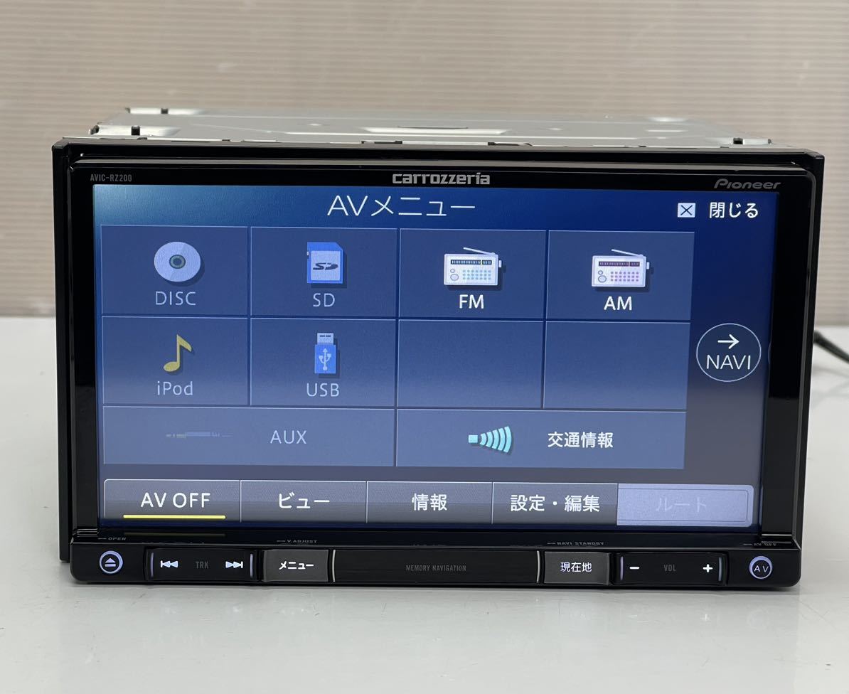 carrozzeria 楽ナビ AVIC-RZ200 pioneer CD SDカード USB iPod