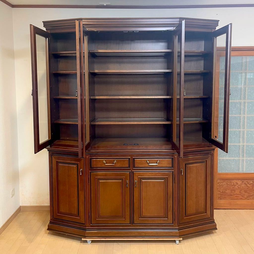 ①【展示未使用品‼️】定価1,287,000円♪ マルニ 地中海ロイヤル リビングボード162 キャビネット 収納家具 飾り棚 展示未使用品】定価1,287,000円☆MARUNI☆マルニ木工☆地中海ロイヤル