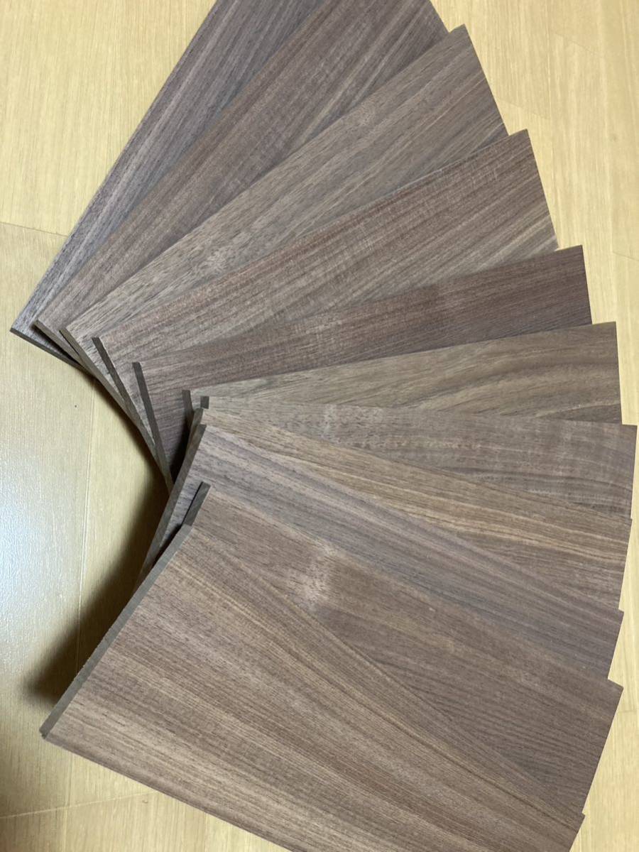 ウォルナット10本　約400×10×100 検）銘木　ローズウッド　黒檀　紫檀
