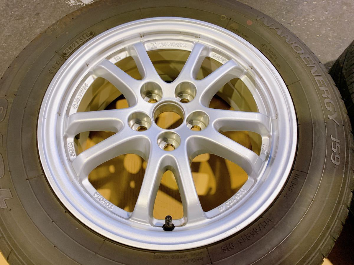 送料込！新車外し 50プリウス純正 15インチアルミホイール 美品4本組