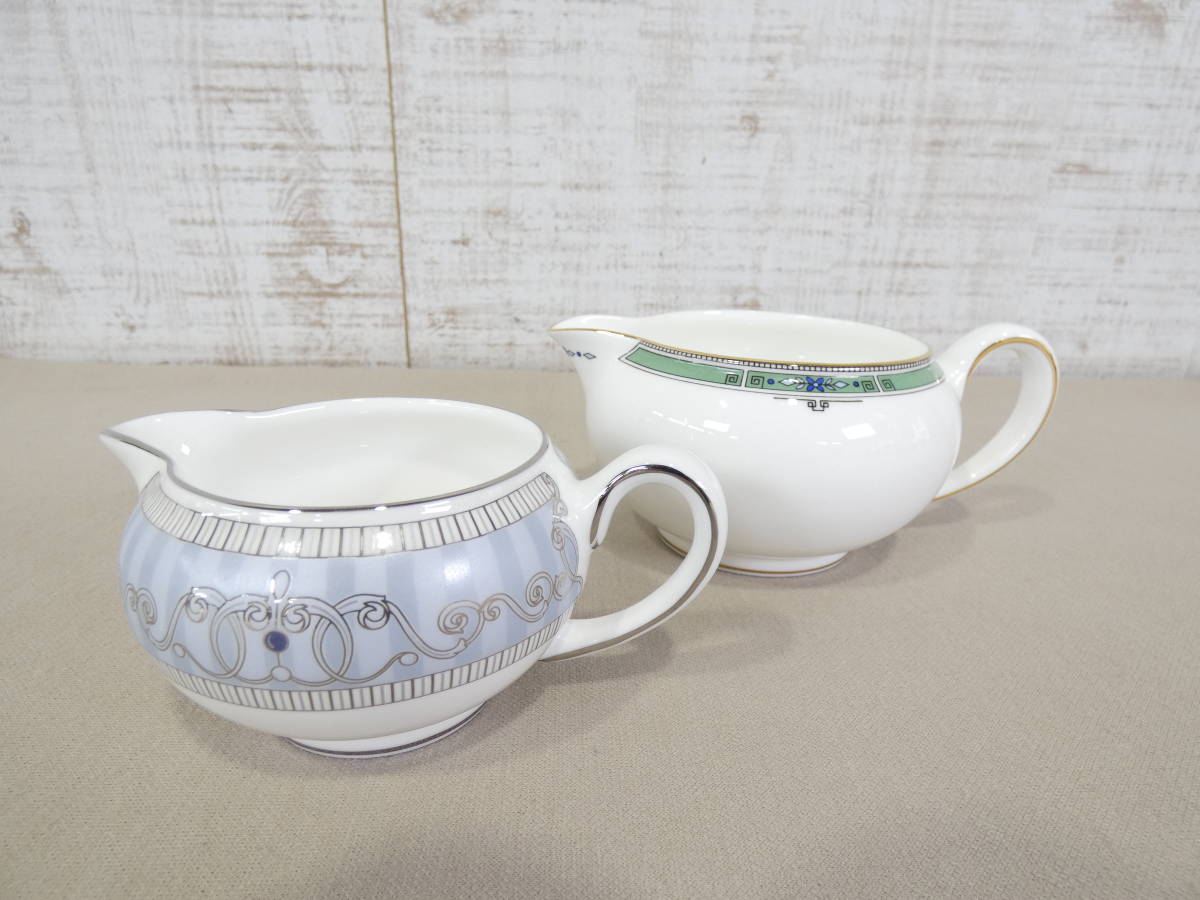 ●WEDGWOOD ウェッジウッド クリーマー ALEXANDRA/JADE アレクサンドラ/ジェイド 2個セット 中古@60