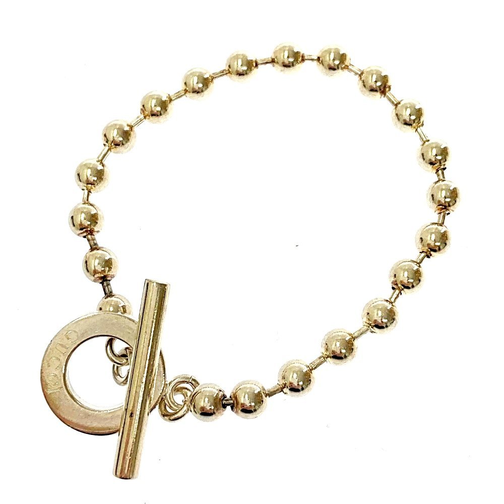 GUCCI グッチ シルバー ボールチェーン ブレスレット レディース 14.6g 925刻印 161425 ブレスレット