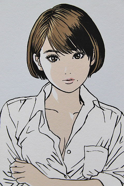 □江口寿史 【「増刊FLASH ＋」イラストグラビア】 ジークレー 直筆 