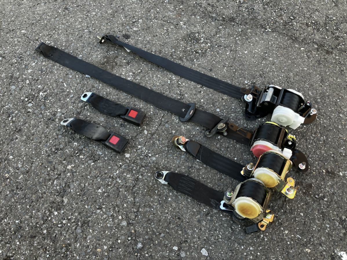 マツダ RX-7 FD3S 純正 シートベルト 一式 リア キャッチ付 Mazda