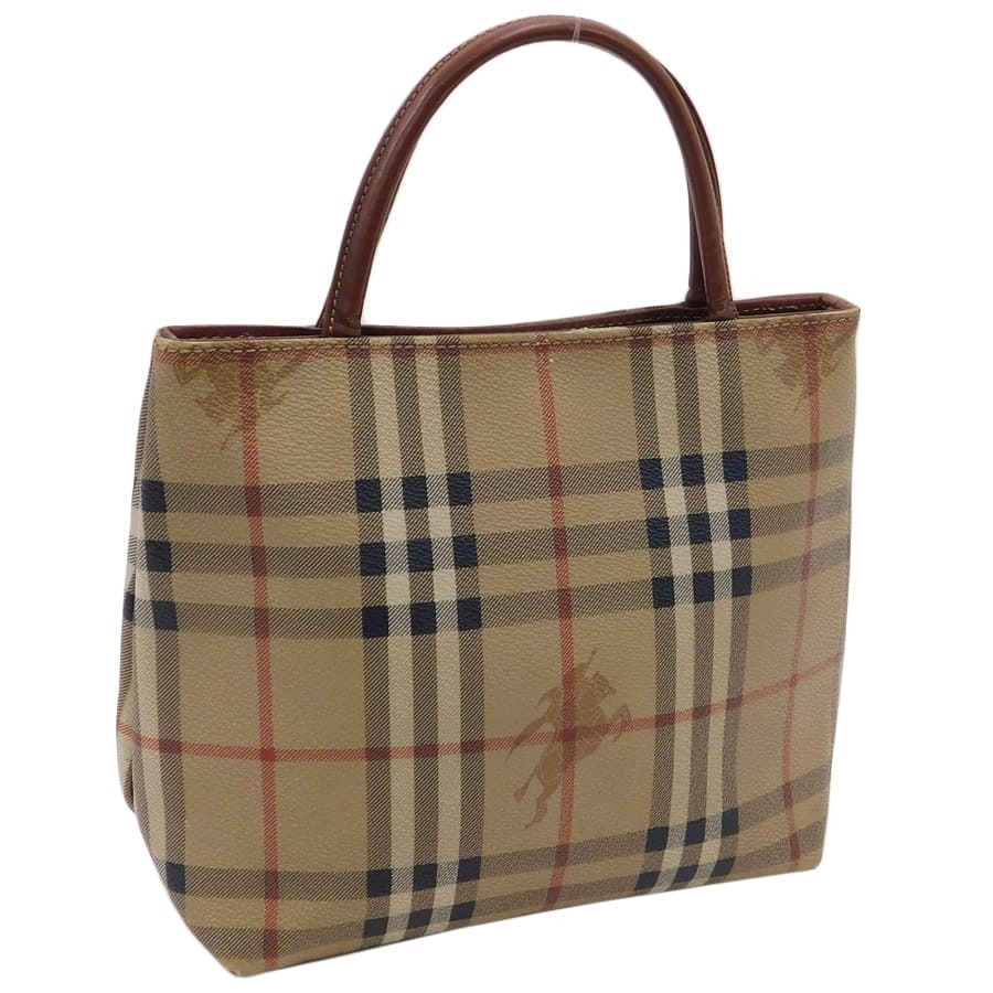 BURBERRY バーバリー ハンドバッグ ボルドー色 レザー 【公式通販】