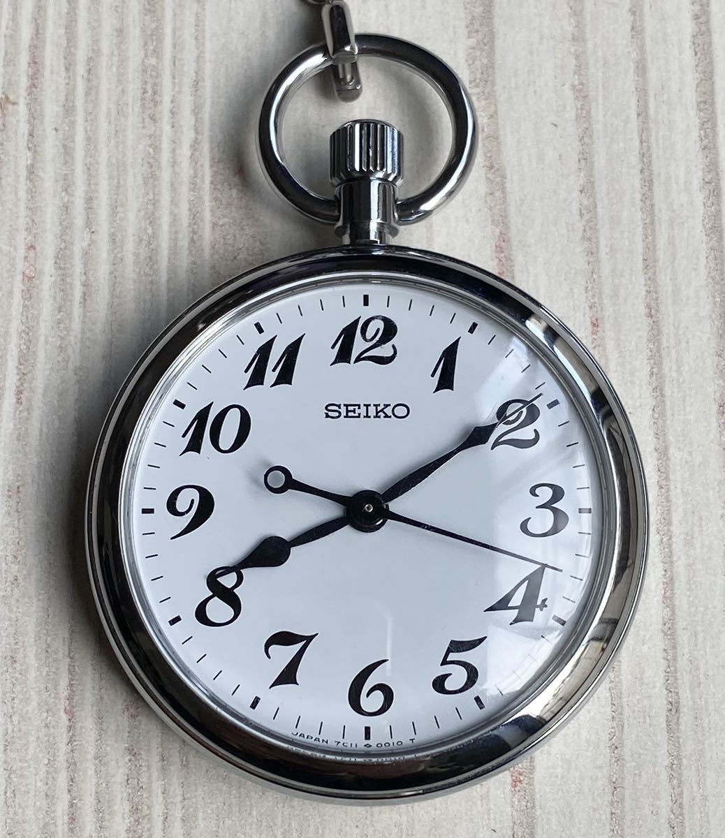 鉄道時計 セイコー SEIKO 懐中時計 クオーツ 7C11-0010