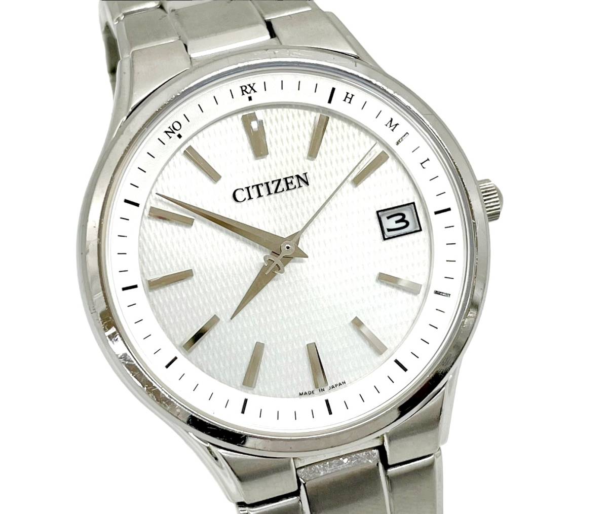 M5☆稼働☆ CITIZEN/シチズン エコドライブ 電波ソーラー デイト