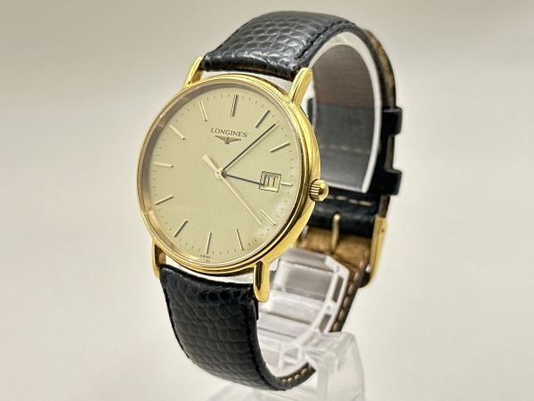 【新品電池】LONGINES ロンジン 腕時計 メンズ ゴールド 稼働品 デイト LONGINES ロンジン メンズ クオーツ L4.636.2 電池交換済 ゴールド
