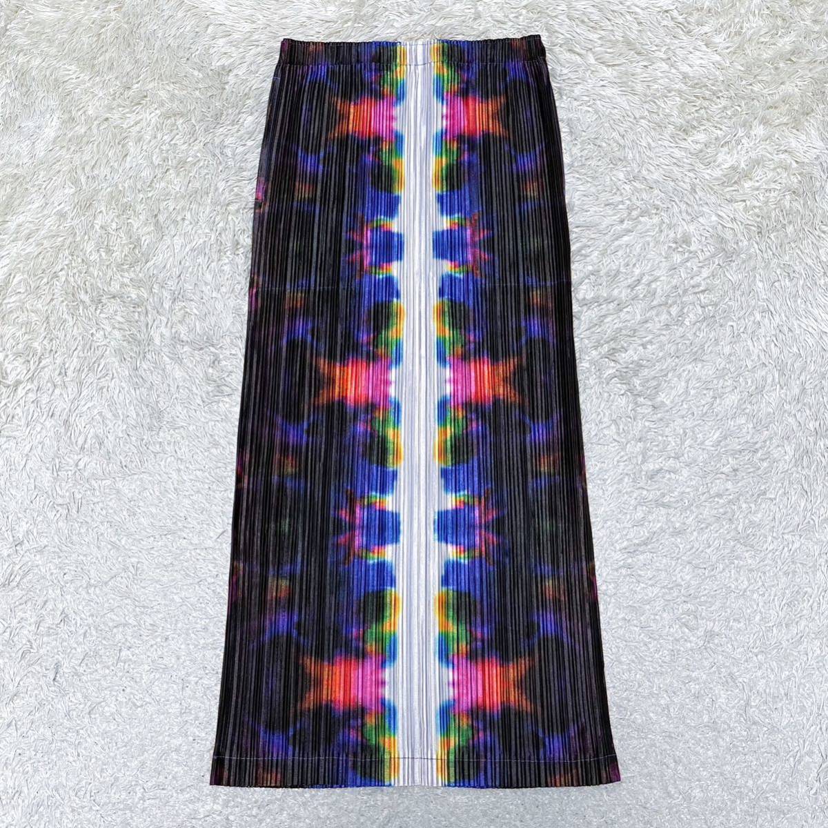 極美品 PLEATS PLEASE プリーツプリーズ イッセイミヤケ マルチカラー 