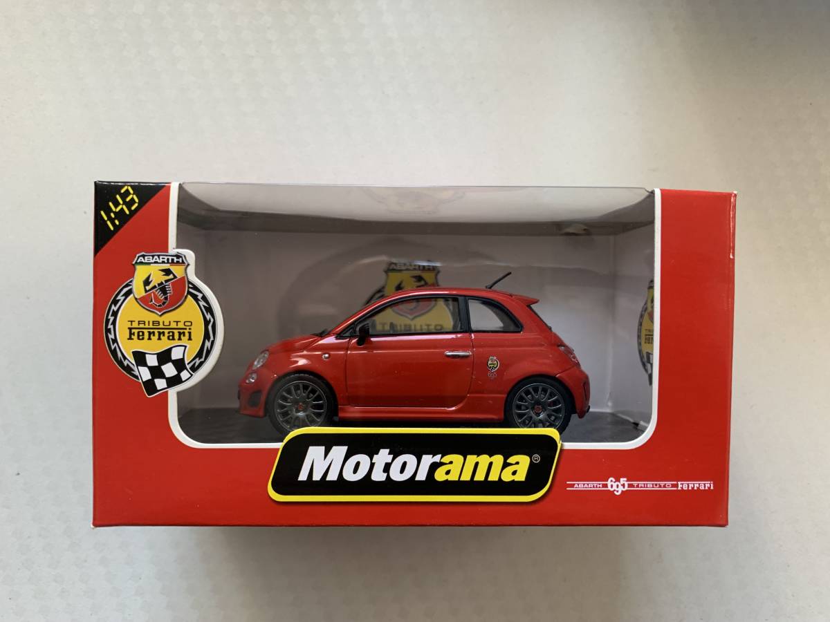 ■□未使用/未開封 Motorama製 アバルト ABARTH 695 TRIBUTO Ferrari （トリビュートフェラーリ）1/43■レッド■フィアット500ルパン■□