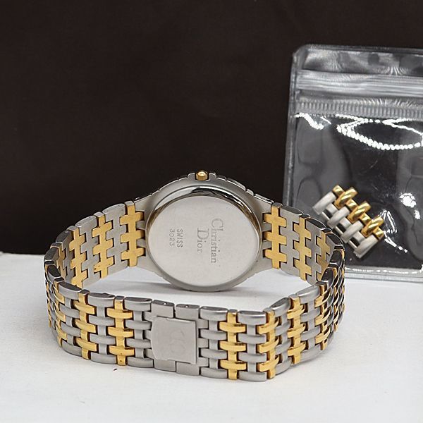 稼動】 Christian Dior 腕時計 ゴールド コンビ 3023 アウトレット 
