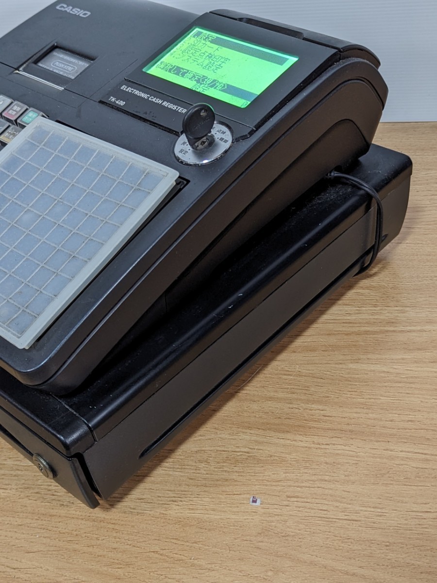 ☆カシオ CASIO 電子レジスター TK-400 データ初期化済 動作確認済 鍵