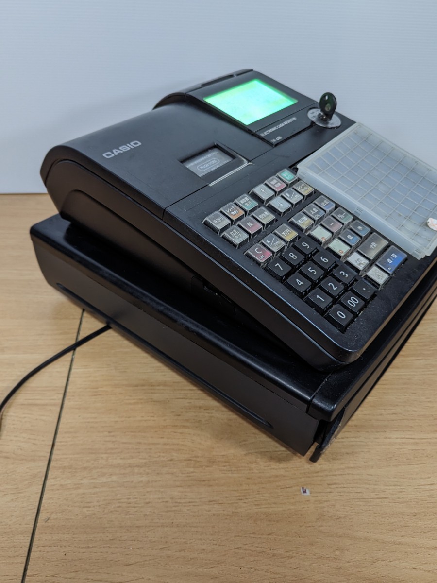 ☆カシオ CASIO 電子レジスター TK-400 データ初期化済 動作確認済 鍵