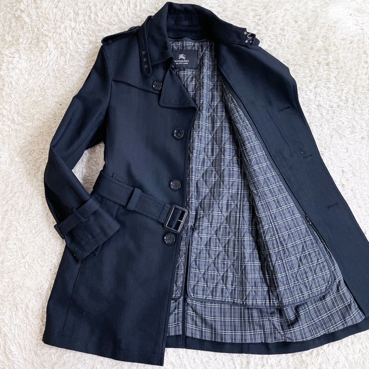 極美品!!バーバリーブラックレーベル BURBERRY BLACK LABEL トレンチ