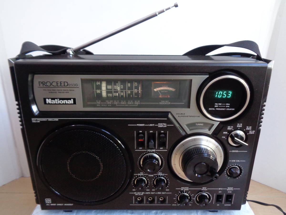 ナショナル RF-2600 PROCEED 2600 FM/MW/SW1～4 6バンドBCLラジオ 作動