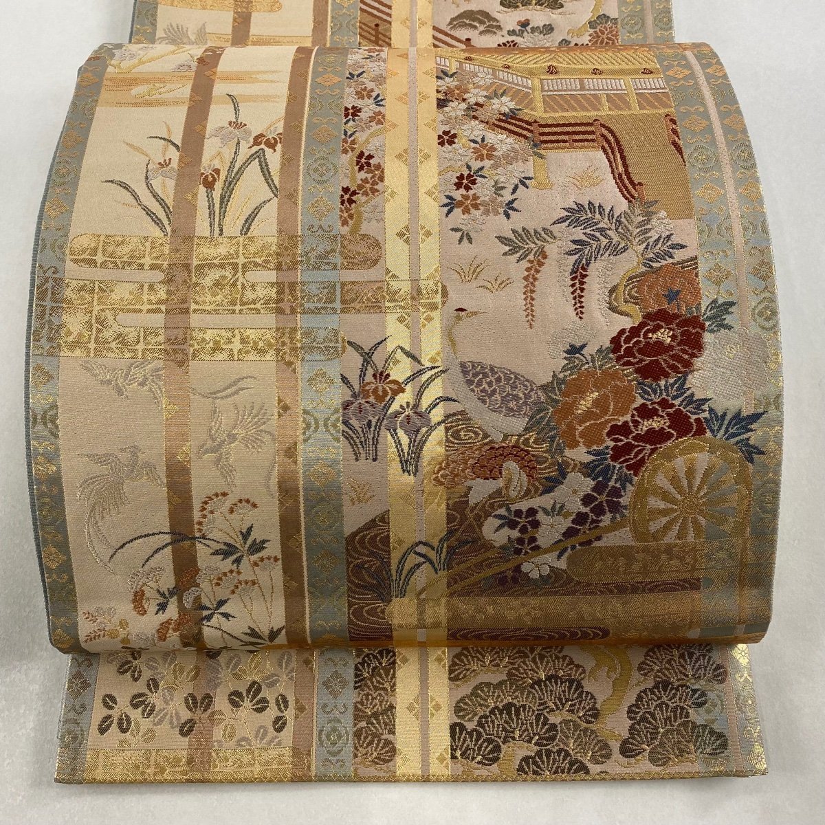 ︎◼︎C1201◼︎オーダー品 高級袋帯 正絹 若松 花唐草 (〜270cm) 着物 