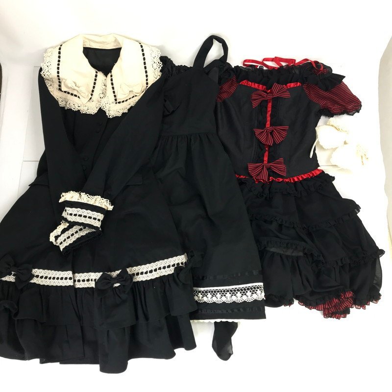 FUZ【中古品】 ゴシック＆ロリータ メタモルフォーゼ ワンピース ジャンスカ カチューシャ 3点まとめ セット 〈170-230408-0Y-24-FUZ〉