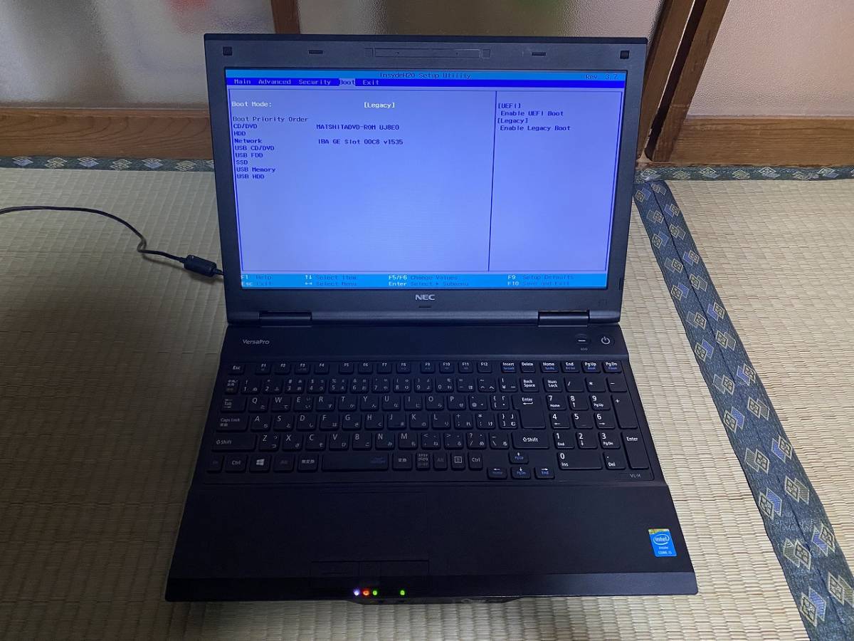 NEC ノートパソコン versapro　VK25TL-H　PC-VK25TLNDY5JH　動作確認済