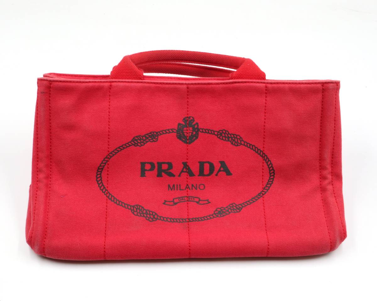 ☆PRADA プラダ カナパ キャンバス トートバッグ ハンドバッグ 手提げ